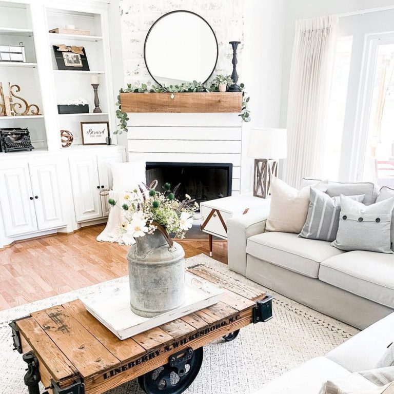 Industrial-Coffee-Table-on-Wheels-in-Farmhouse-Living-Room-by-_clairelynnhome-48