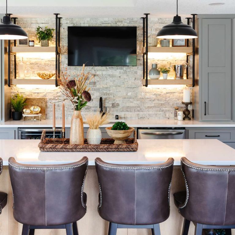 Interior-Impressions-Modern-Mountain-Hangout-Woodbury-MN-Lower-Level-Island-Gray-Cabinets-Kitchenett-73