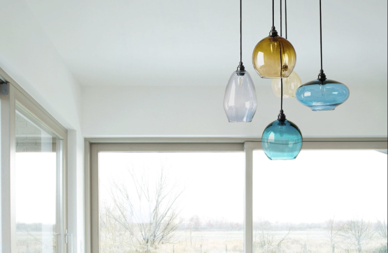 Colored Glass Chandeliers