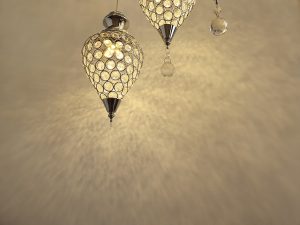 Photo "Modern glass bubble chandeliers for bedroom ceiling lights"