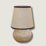 Timeless Elegance: Travertine Stone Base Table Lamp