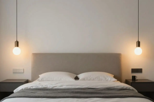 Space-Saving Solution: Hanging Bedside Pendant Light