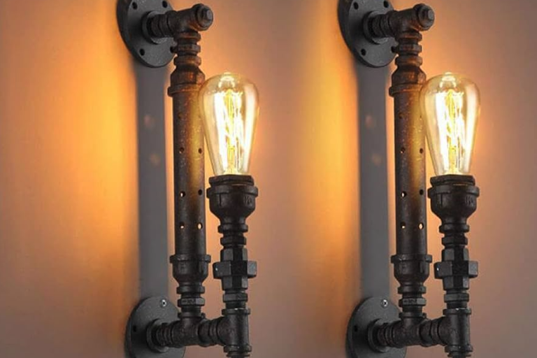 Rustic Micro-Brewery Wall Sconce with Industrial Copper Piping