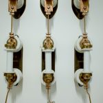 Photo copper piping wall sconce