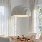 Modern White Ceramic Plug-In Ceiling Lamp