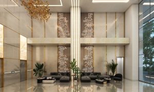 Photo hotel lobby chandelier