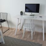 Photo Scandinavian workspace vanity light minimalist